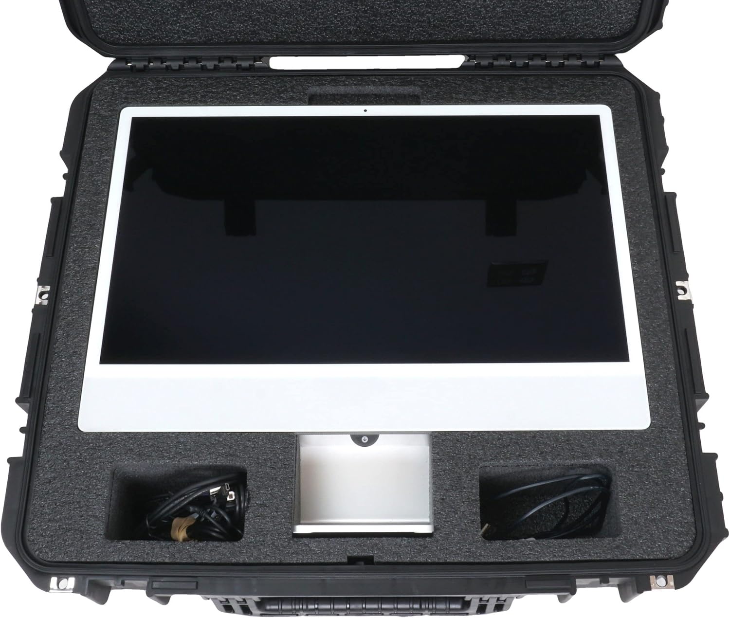Case Club Case fits 24' iMac. Heavy Duty, Airline Approved, Shippable - Also Fits Keyboard & Accessories - Compact, Rolling, Lockable, Waterproof, Hard Case