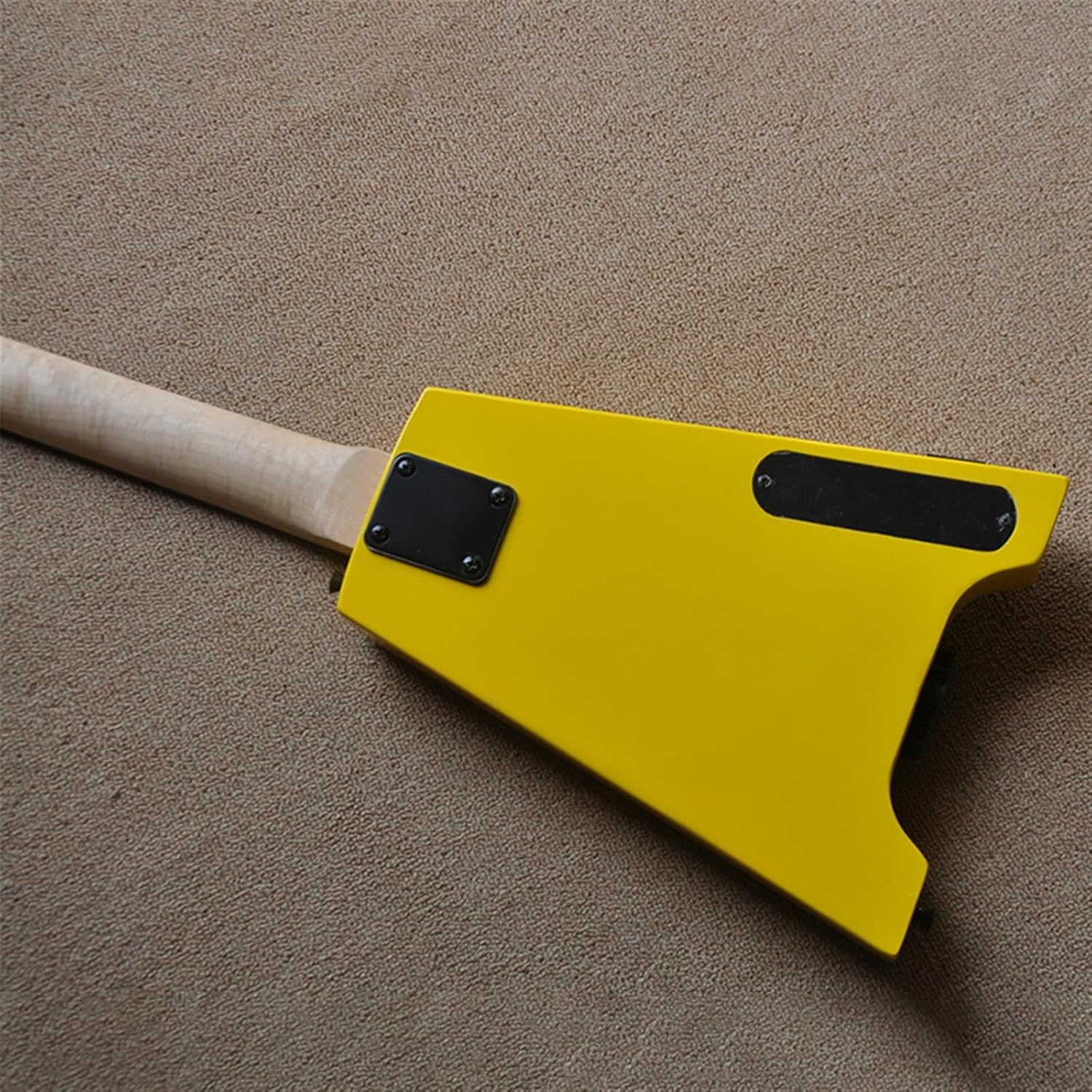Left Handed Yellow 39 Inches 24 Frets Headless Electric Guitar with Rosewood Fretboard Professional Headless Guitar