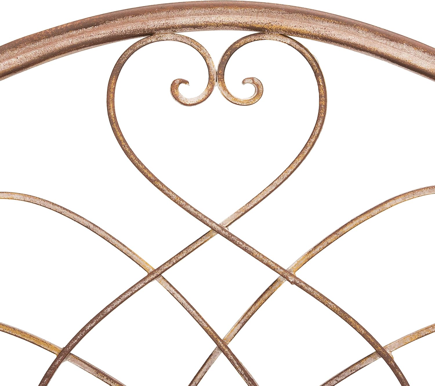 SAFAVIEH Outdoor - Amaris 4-Tier Bakers Rack - Rusty Orange Iron Metal - Vintage Victorian Scrollwork - Ideal for Patio, Deck, Porch, Sunroom, 14.5' W x 25' D x 63' H (PAT5014A)