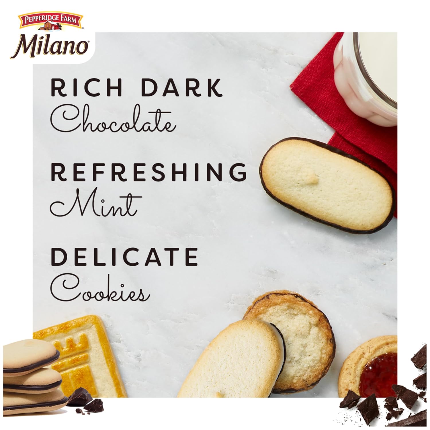 Pepperidge Farm Milano Cookies, Mint, 2 Cookies per Pack (Pack of 120)