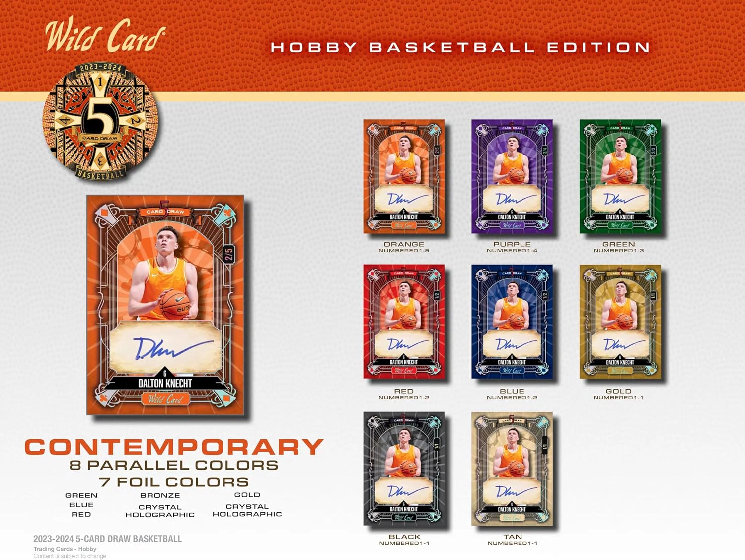 2023/2024 Wild Card Five Card Draw Basketball Hobby Trading Card Box 5 Autographs