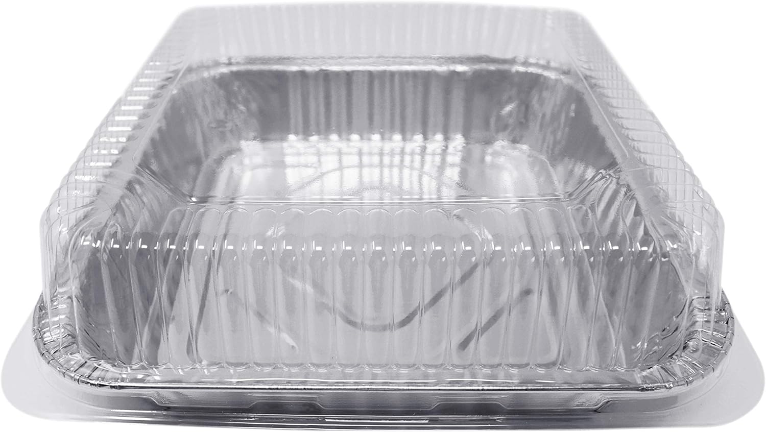 Fig & Leaf (210 Pack) 8' x 8' Square Baking Cake Pans with Plastic Dome Lids | Heavy Duty l Disposable Aluminum Foil Tins l Portable Food Containers l Perfect for Roasting Oven Toaster Cooking