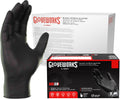 GLOVEWORKS Black Nitrile Gloves 5 Mil Disposable, Latex Free, Textured Grip for Food Service, Cooking, Professional Cleaning