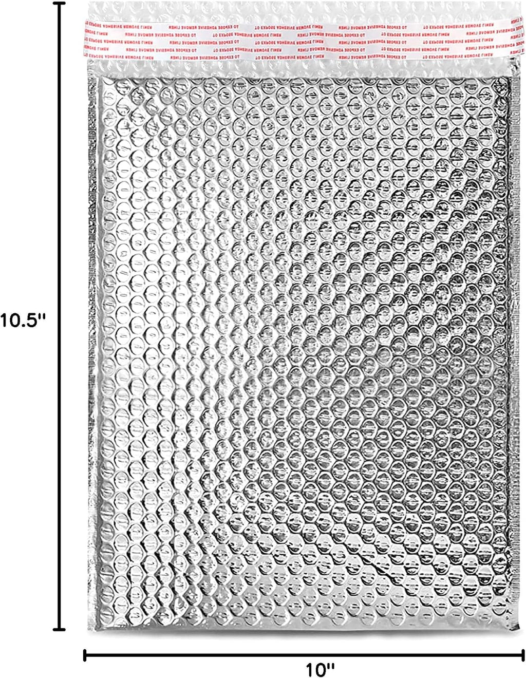 8NET 10x10.5' Cool Shield Thermal Bubble Mailers, Case of 150 Foil Matte Glamour Mail Envelopes, Self Sealing Adhesive Water Tear and Puncture Resistant Cool Shipping package