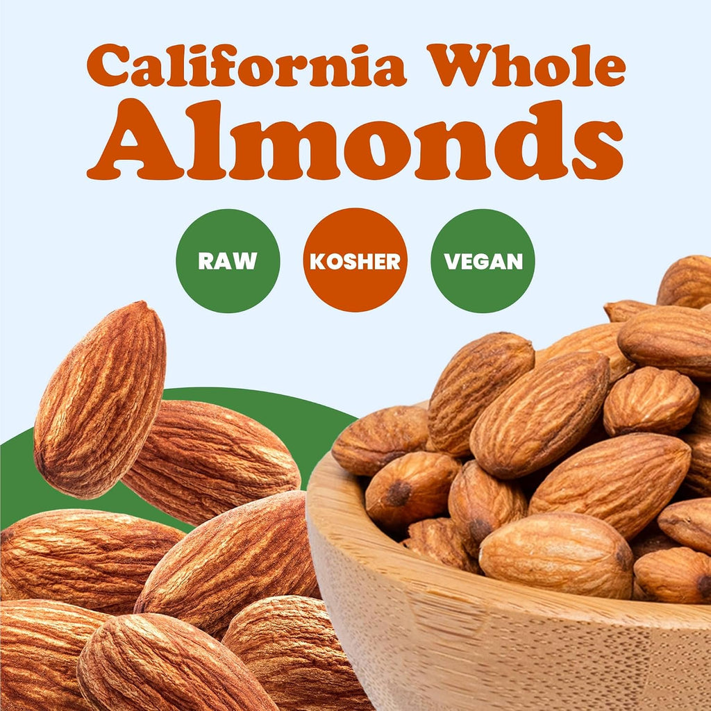 Food to Live California Almonds, 15 Pounds – Supreme, Whole, Raw, Unsalted, Unroasted Nuts, Natural
