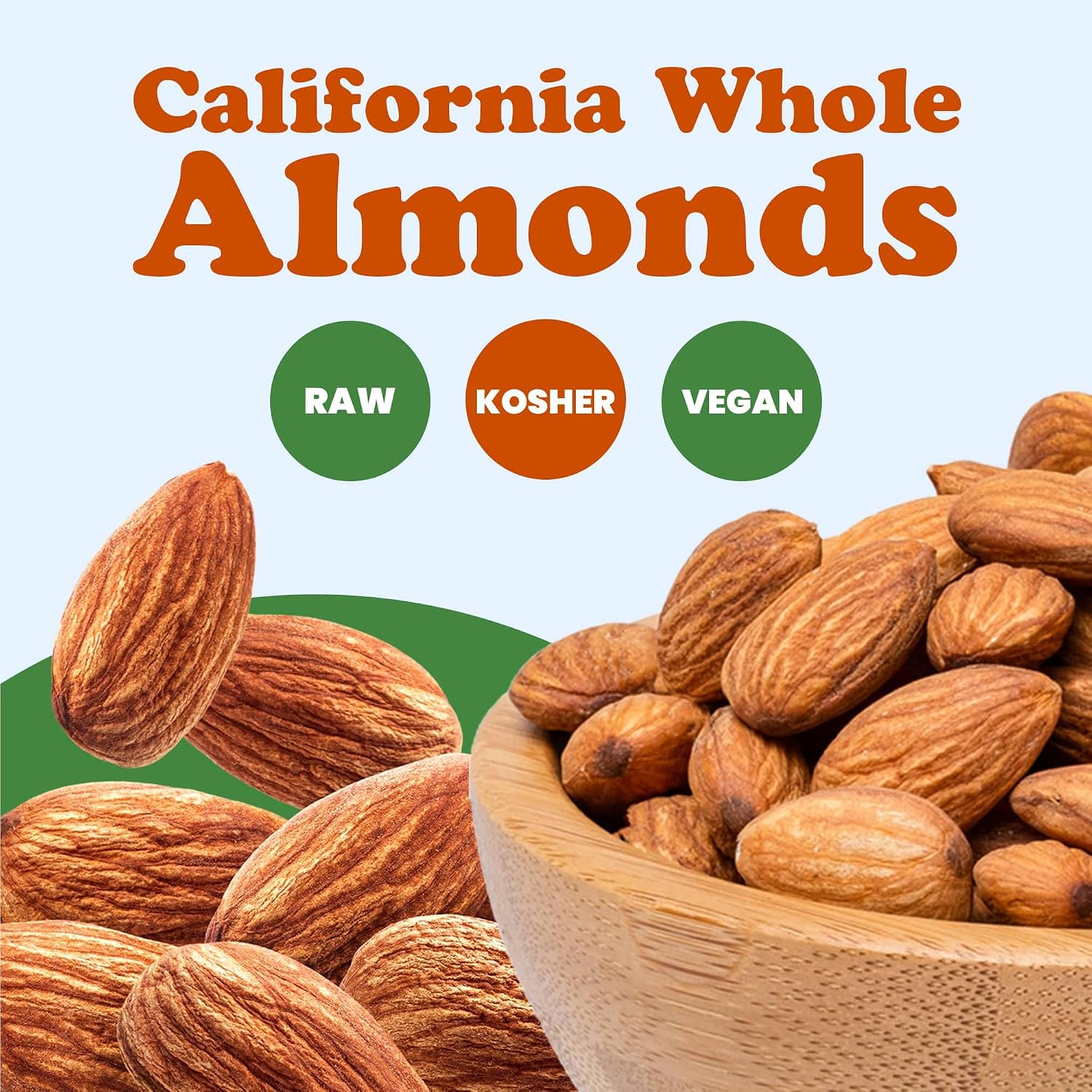 Food to Live California Almonds, 15 Pounds – Supreme, Whole, Raw, Unsalted, Unroasted Nuts, Natural