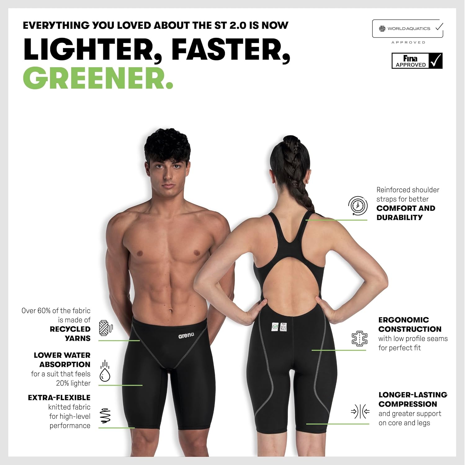 Arena Women's Racing Suit Powerskin St Next Open Back Swimsuit Competition Athletic Tech Suit