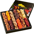 Dried Fruit & Nuts Gift Basket Arrangement Platter, Gourmet Food Snack Box, For Christmas, New Years, Birthday Care Package, Healthy Kosher - Her Him - 9 Snackberry Assortment (12-Pack)