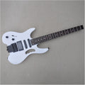 Left Handed White 39 Inches 24 Frets Headless Electric Guitar with Rosewood Fretboard Professional Headless Guitar