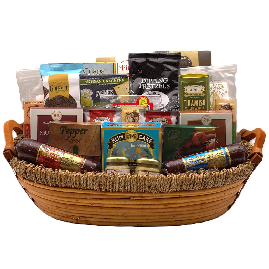 Gift Basket Village: The Midwesterner XL - Gourmet Assortment of Crackers, Cheeses, Sausages, Nuts & More, Gift Idea
