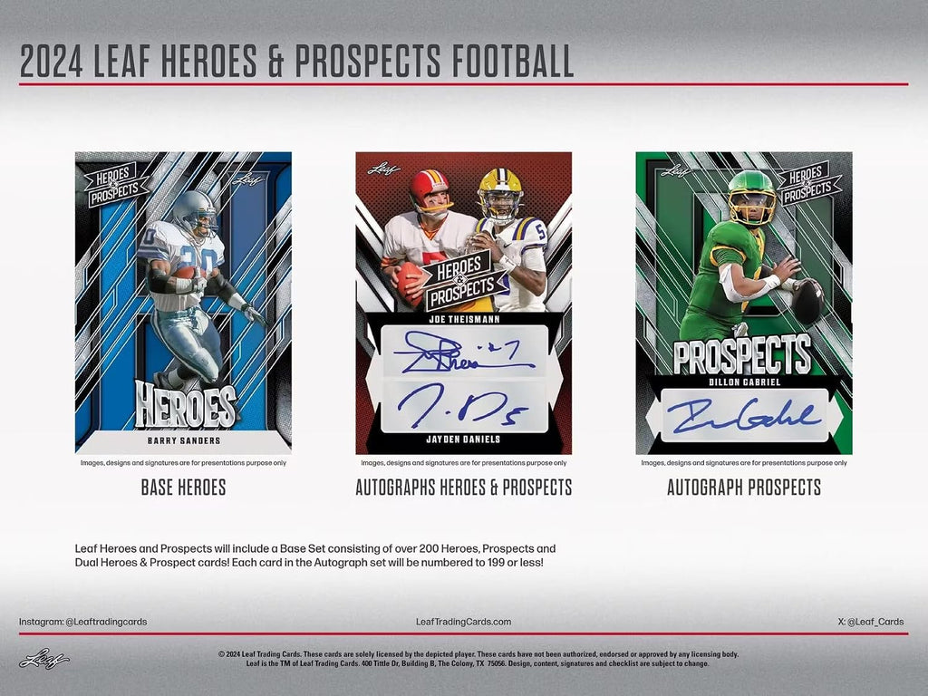 2024 Leaf Prospects & Heroes Football Hobby Box