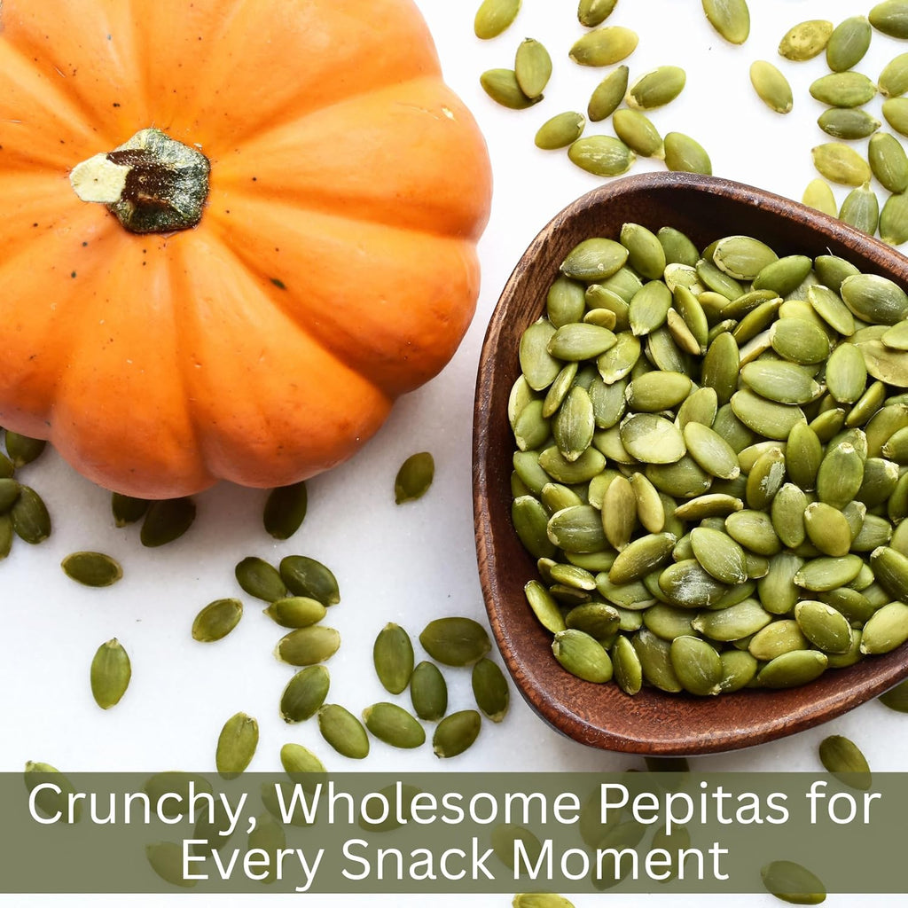 55 Lbs Organic Raw Pumpkin Seeds, Premium Quality, Shelled, Kosher, Halal, Unsalted in Box