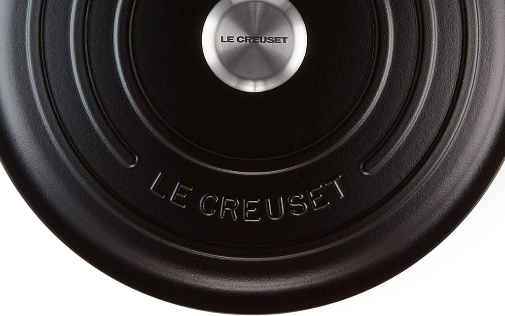 Le Creuset Signature Cast Iron Round Casserole, 30 cm - Matte Black Licorice
