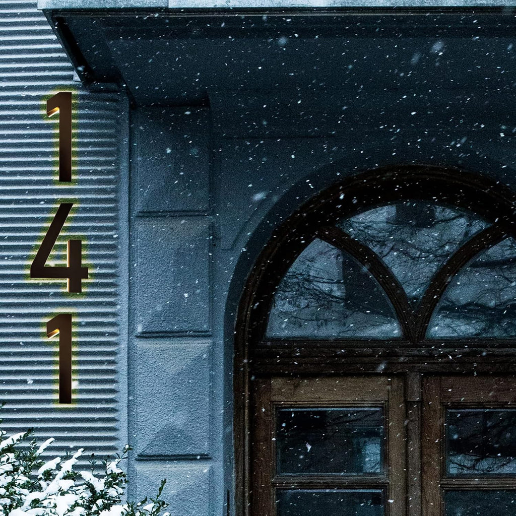 14' Backlit LED Address Number Sign, Illuminated LED House Numbers Plaques For Outside, Light Up Address Plaques For DIY Home Yard Outdoor,Q
