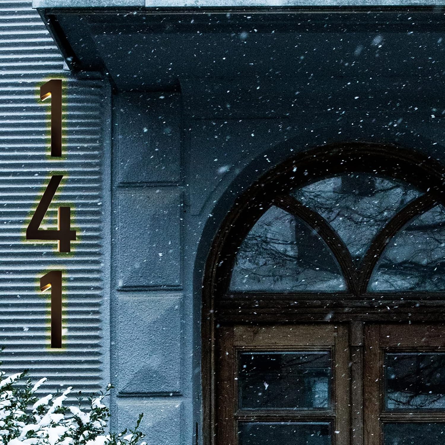 14' Backlit LED Address Number Sign, Illuminated LED House Numbers Plaques For Outside, Light Up Address Plaques For DIY Home Yard Outdoor,3