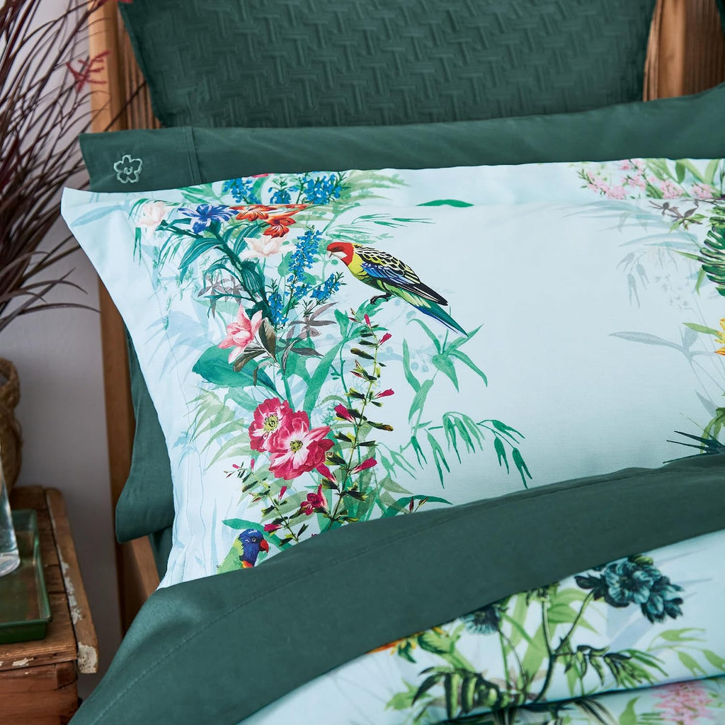 Ted Baker Tropical Elevations 100% Cotton Sateen, 3 Piece Comforter and Sham Set, Full/Queen, Multi