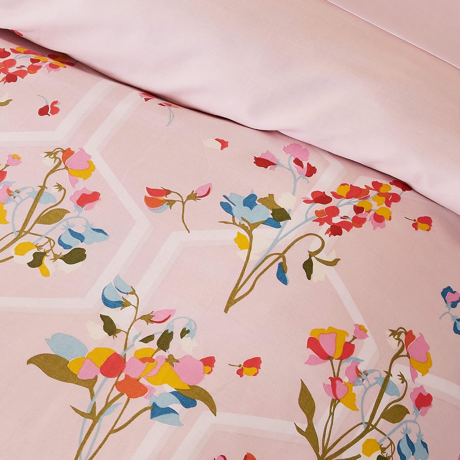 Ted Baker Peppermint 100% Cotton Sateen 2-Piece Comforter and Sham Set, Twin, Soft Pink