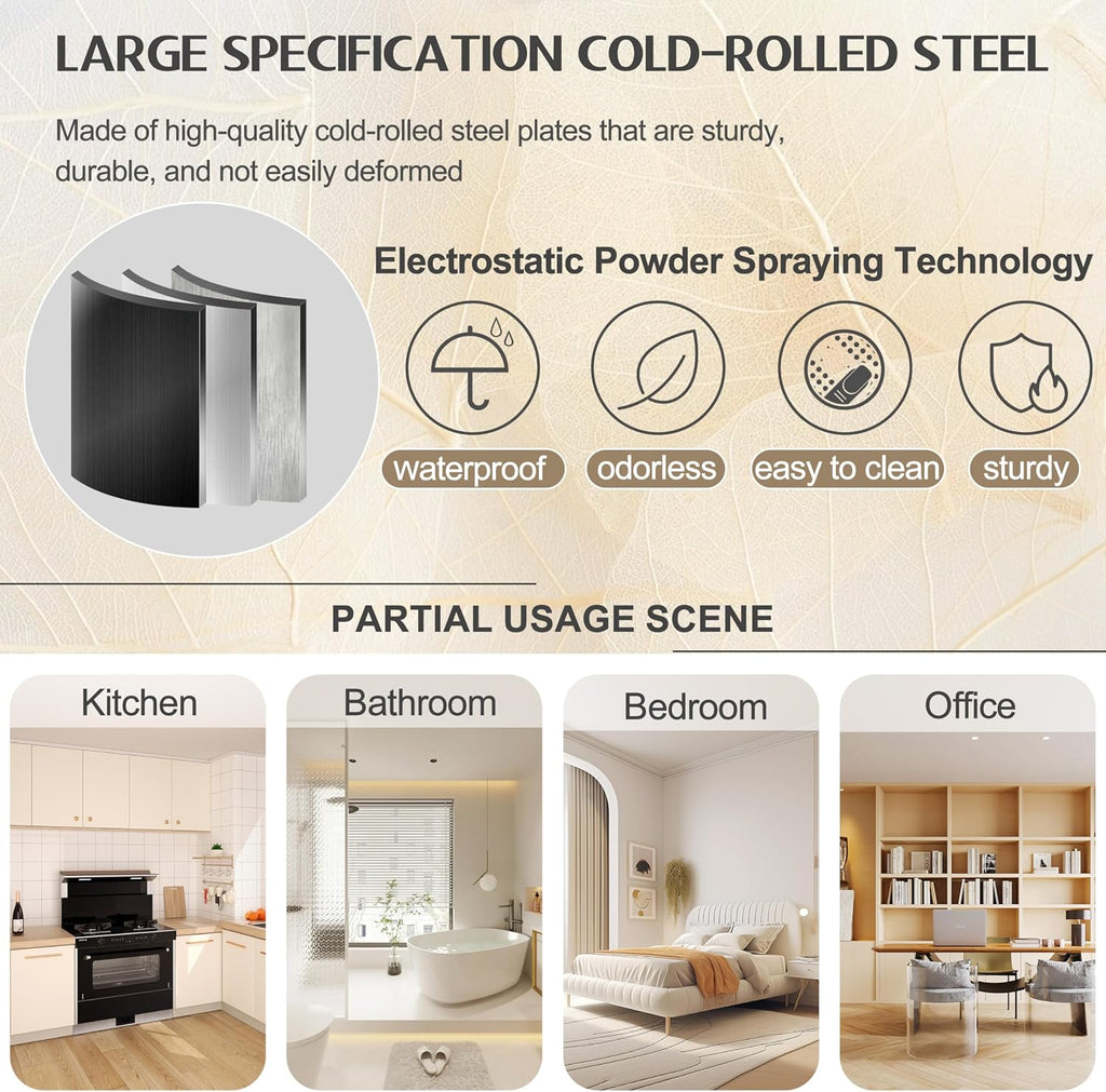 GAIOUS 71' Tall Metal Storage Cabinet with 2 Doors and 4 Adjustable Shelves, Kitchen Pantry Cabinet White Freestanding Cupboard, 5 Tier Multifunctional Steel Storage for Office, Kitchen, Dining Room