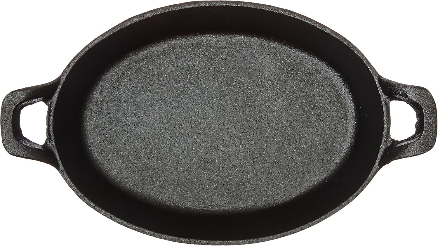 American Metalcraft CIPOV9567 Cast Iron Oval Casserole Pan with Handles, 12' L x 6.75' W, Black (Pack of 3)