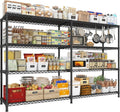 REIBII 72.8' W Storage Shelves Load 1500LBS, 4 Tier Metal Shelving Unit Wire Shelving for Storage Rack Heavy Duty Metal Shelves for Garage Pantry Kitchen, 17.7' D x 72.8' W x 59' H