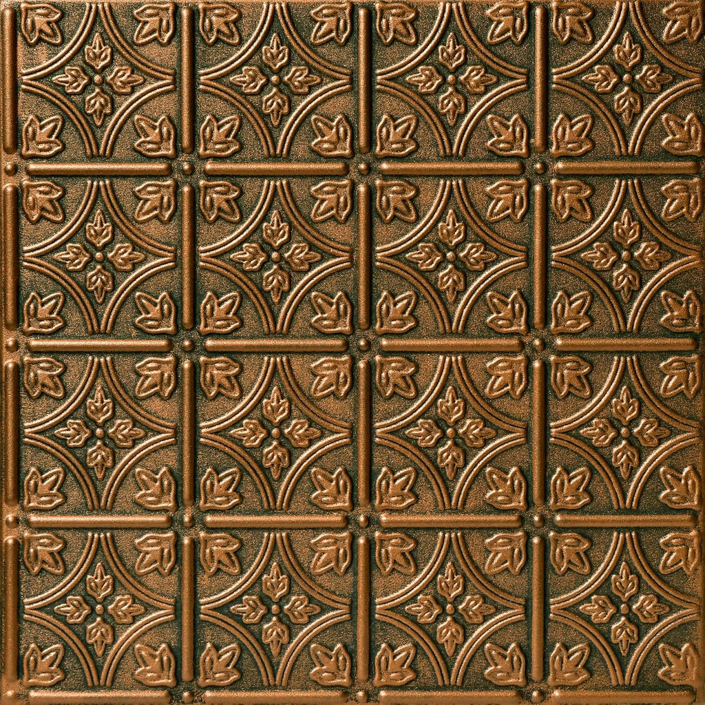 A La Maison Ceilings R125 Emma's Flowers Foam Glue-up Ceiling Tile (129.6 sq. ft./Case), Pack of 48, Antique Bronze
