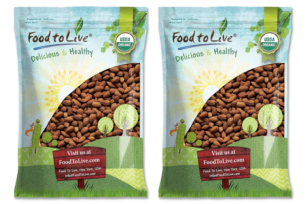 Food to Live Organic Dry Roasted Almonds, 16 Pounds – Non-GMO, Unsalted, Vegan, Keto, Paleo, Kosher, Bulk, High in Protein, Dietary Fiber, Vitamin E, Copper, Manganese, Magnesium, and Riboflavin.