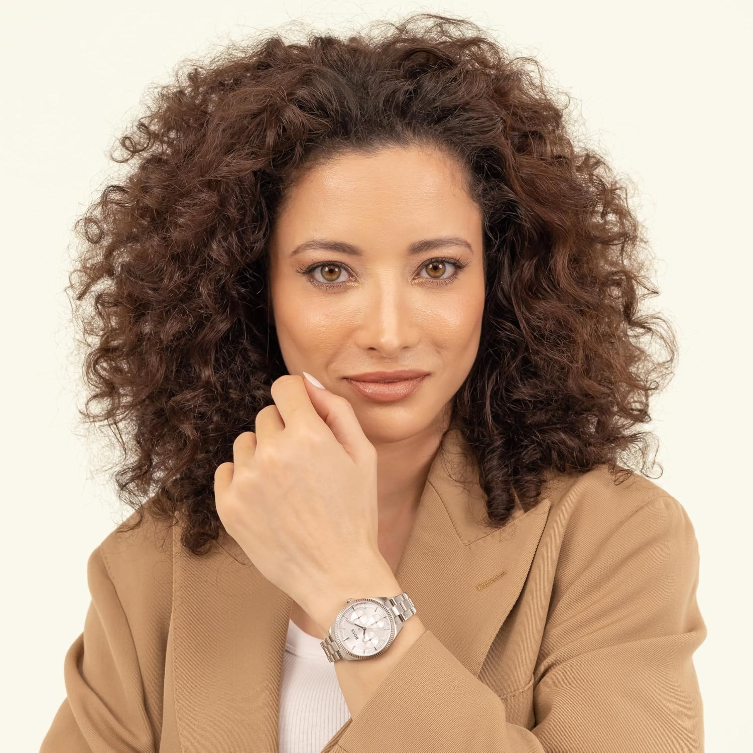 BOSS Women's Sage Sport Multifunction Watch – Stainless Steel Case, Elegant Sunray Dial, Day-Date-24-Hour Sub-Eyes, Quartz Movement, Classic and Versatile Design - Gift for Her
