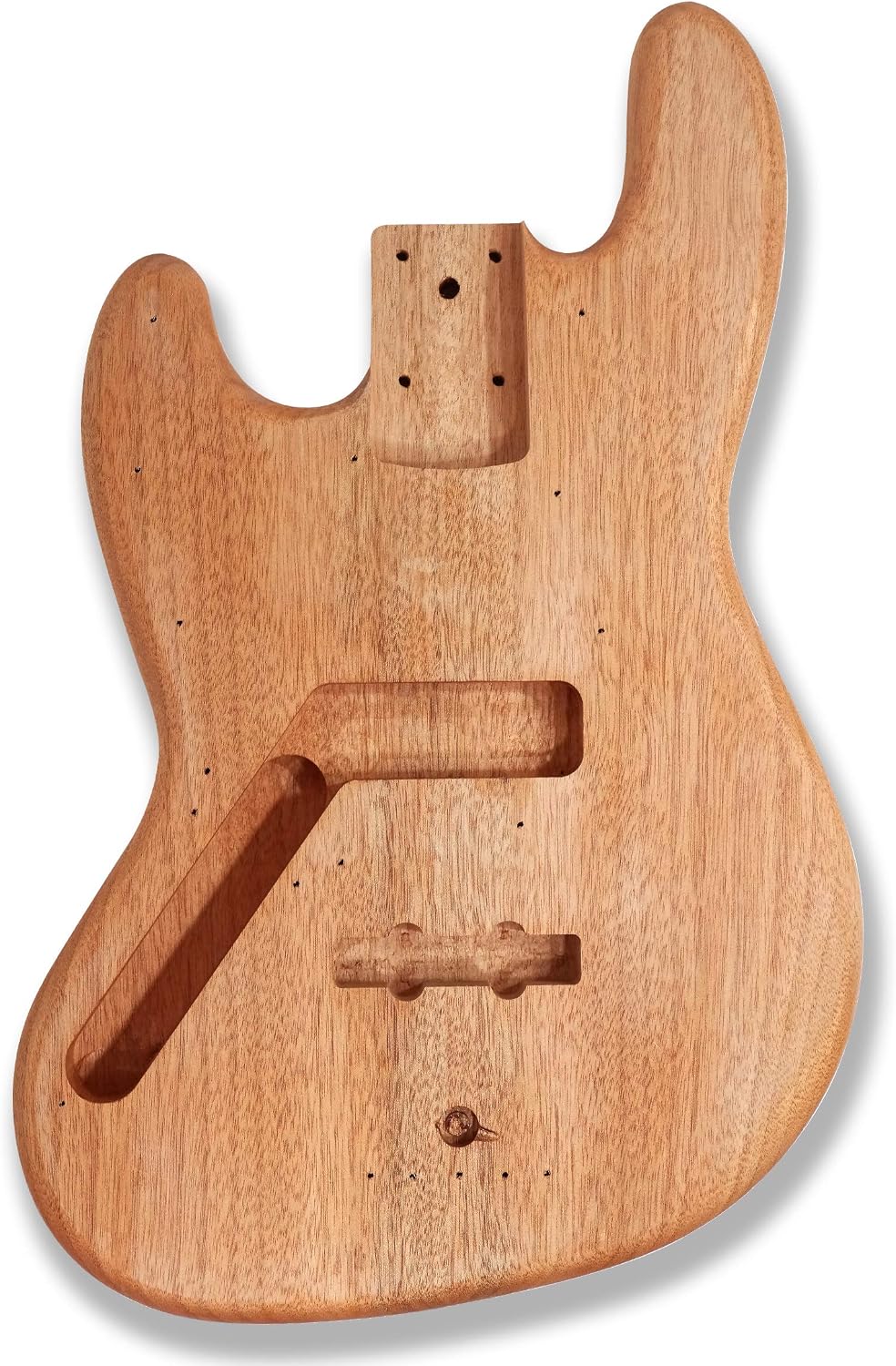 DIY Left-handed Bass Guitar Unfinished Electric Guitar Kit Okoume Body