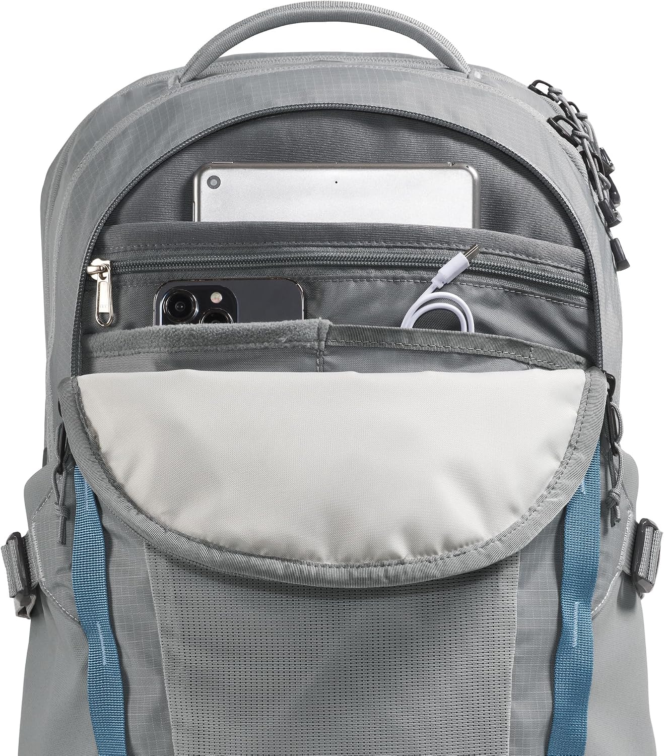 The North Face Recon Everyday Laptop Backpack - Daypack, Water Repellent, Laptop Sleeve, 2 Water Bottle Pockets, Concrete, One Size