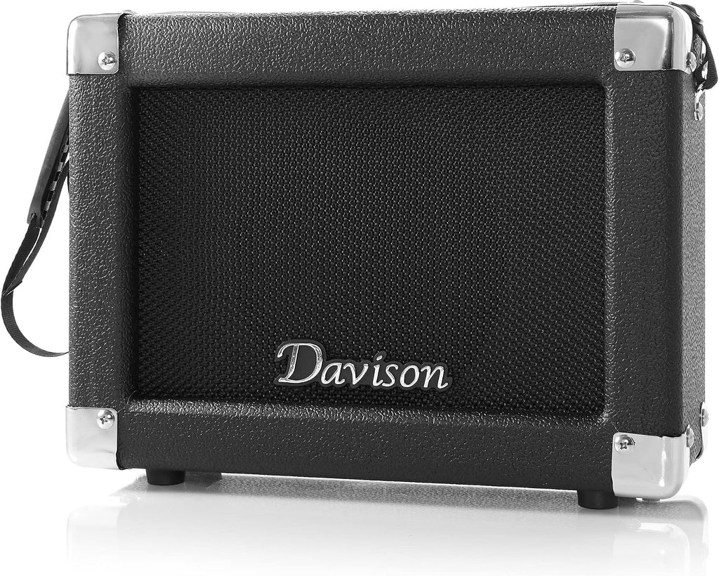 Davison Guitars Full Size Electric Bass Guitar with 15-Watt Amp, Sunburst - 4 String Right Handed Beginner Kit with Gig Bag and Accessories