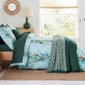 Ted Baker Tropical Elevations 100% Cotton Sateen, 3 Piece Duvet Cover Set, Full/Queen, Multi