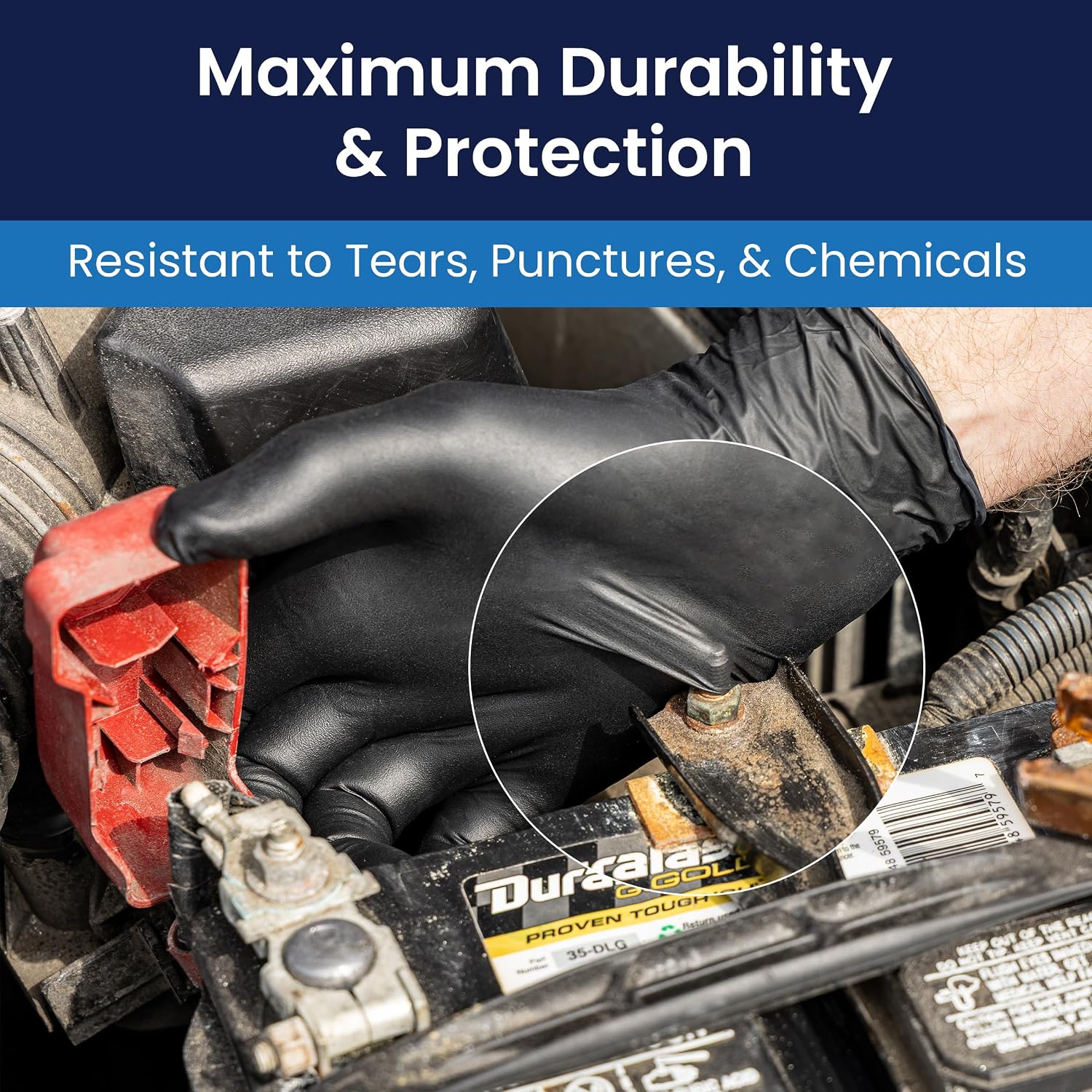 Adenna SHADOW Disposable Nitrile Gloves – 6 Mil, Medical Grade, Textured Grip, Powder Free, Black
