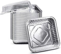 Fig & Leaf (210 Pack) 8' x 8' Square Baking Cake Pans with Plastic Dome Lids | Heavy Duty l Disposable Aluminum Foil Tins l Portable Food Containers l Perfect for Roasting Oven Toaster Cooking