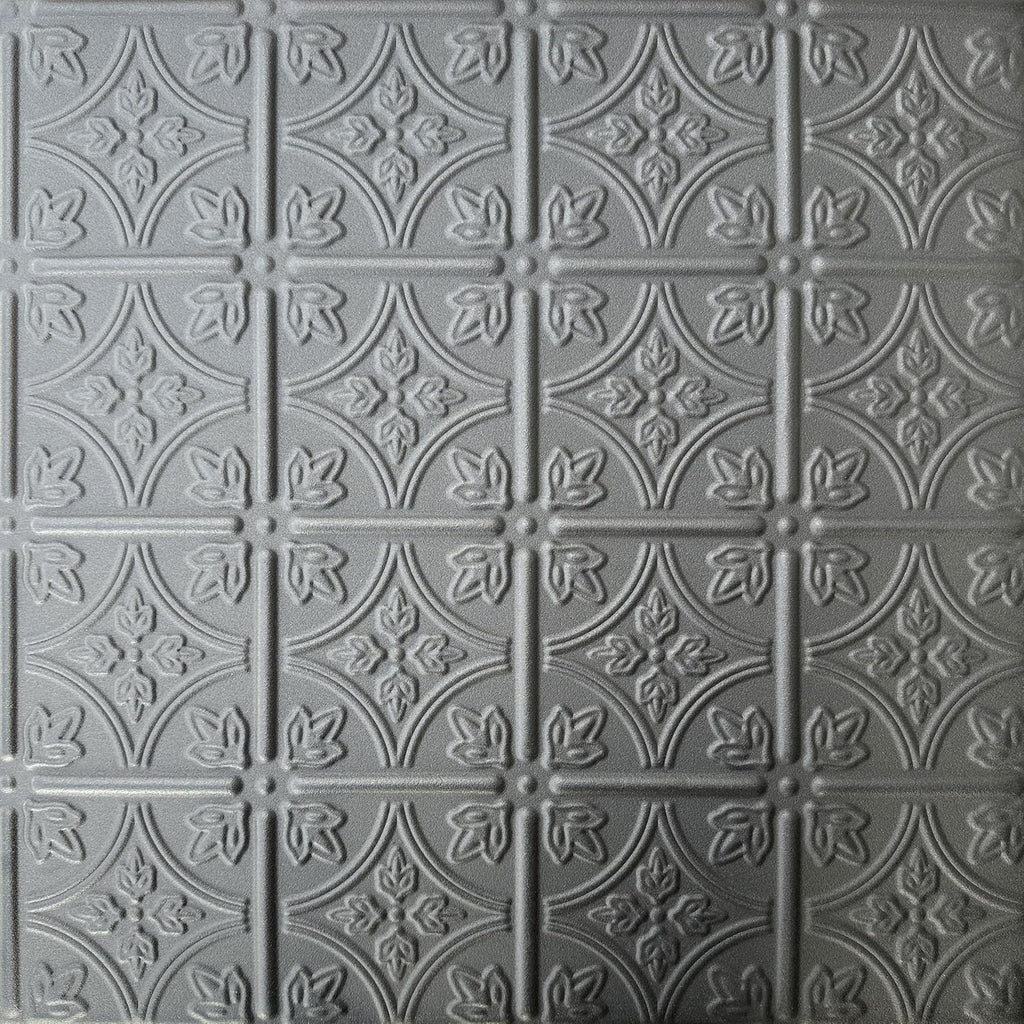 À LA MAISON CEILINGS R125 Emma's Flowers Foam Glue-Up Ceiling Tile (384 Sq. Ft./Case), Pack of 144, Black Matte